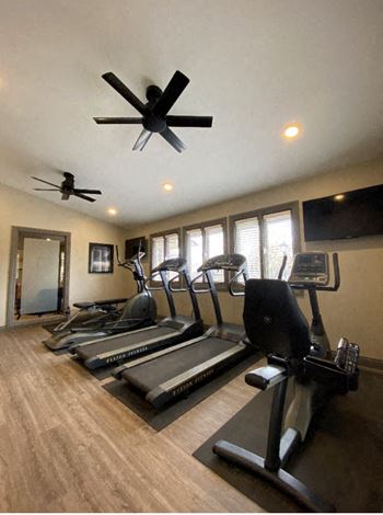 Fitness center cardio equipment